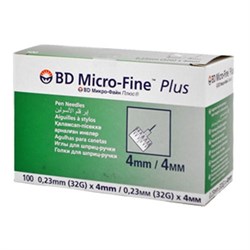 Иглы БД МикроФайн 4мм №100 (BD Micro-Fine)